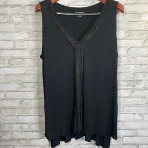 🆕 Lane Bryant Women's Sleeveless Black Top Size 18/20